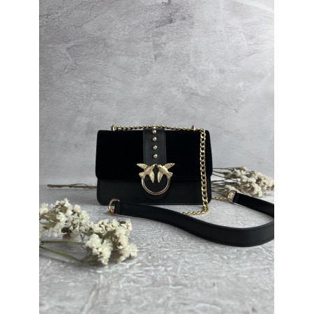 Сумка PINKO gold замш ????