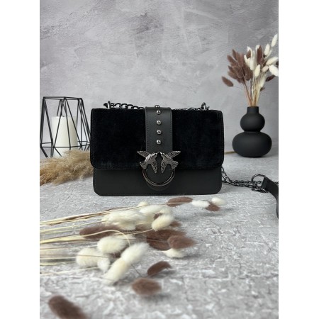 Сумка PINKO black замш ????