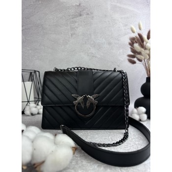 Сумка PINKO black nickel діагональ ????
