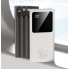 Power bank повер банк 20000 mah с быстрой зарядкой 66W , павербанк с встроенными кабелями для зарядки Белый