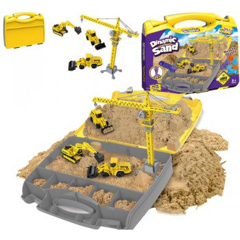 Набор кинетического песка в кейсе Dynamic Sand кинетический песок в чемодане с краном и экскаватором