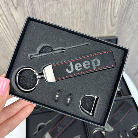 Автомобильный брелок ремешок кожаный в коробке Toyota BMW Lexus Mazda Nissan Chevrolet Jeep