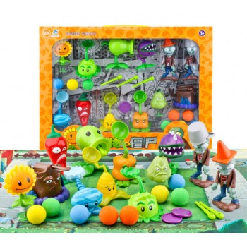 Детский набор фигурок Растения против Зомби фигурки Plants vs Zombies в большой коробке