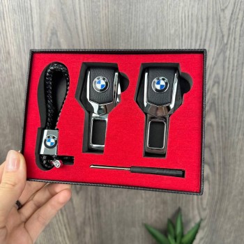Заглушки для ременів безпеки + ремінець брелок у коробочці Toyota BMW Lexus Mazda Nissan Chevrolet BMW