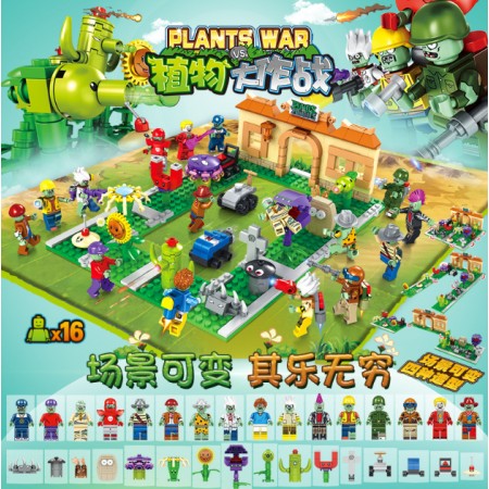 БЕЗ КОРОБКИ! Детский конструктор Растения против Зомби 98466 лего Plants vs Zombies фигурки 458 дет