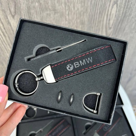 Автомобильный брелок ремешок кожаный в коробке Toyota BMW Lexus Mazda Nissan Chevrolet BMW