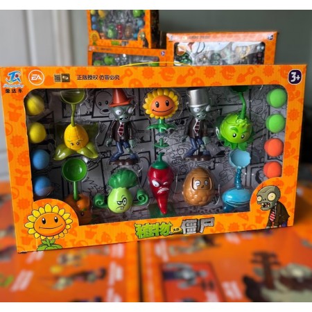 Фигурки детские Растения против Зомби набор с перчиком | Набор фигурок Plants vs Zombies в подарочной коробке
