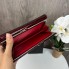 Женский кожаный клатч стиль Chanel рептилия лаковый бордовый Шанель кошелек