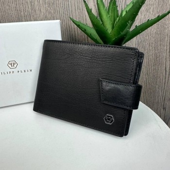 Мужской кожаный кошелек в коробке Philipp Plein люкс качество, портмоне натуральная кожа Мужской кожаный кошелек в коробке Philipp Plein люкс качество, портмоне натуральная кожа