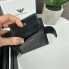Мужской кожаный кошелек портмоне на кнопке стиль Армани черный в коробке Armani