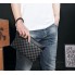 Мужской клатч кошелек на молнии стиль Луи Витон