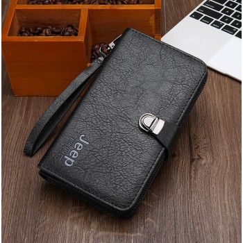 Мужской клатч барсетка Jeep, большой кошелек клатч Джип