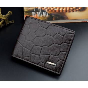 Стильный мужской кошелек портмоне классический экокожа Темно-коричневый