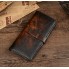 Красивый женский кожаный кошелёк, винтажный кошелек-портмоне старинный клатч темно-коричневый ретро