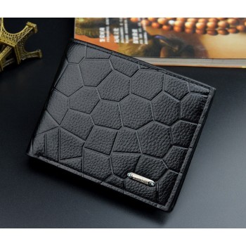 Стильный мужской кошелек портмоне классический экокожа Черный