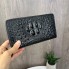 РАСПРОДАЖА! Большой мужской клатч рептилия, портмоне кошелек Черный
