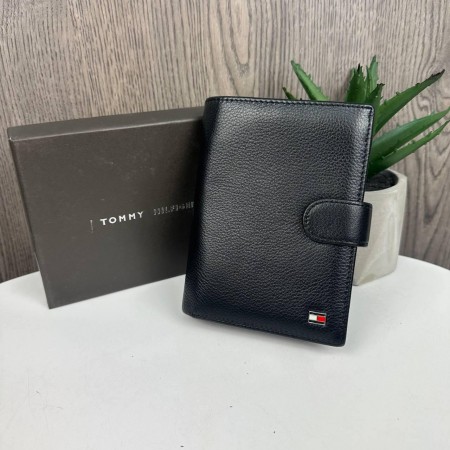 Мужской кожаный клатч портмоне люкс качество стиль Томми, кошелек Tommy Hilfiger в коробке
