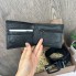 Мужской подарочный набор кожаный кошелек портмоне стиль Лакоста + поясной ремень в коробке Lacoste