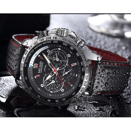 Стильные мужские наручные часы Megir спортивные