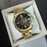 Мужские механические часы Winner GMT-1159 Gold золото,наручные часы Виннер скелетон Золото с черным