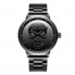 Металлические мужские наручные часы с черепом в стиле PHILIPP PLEIN черные