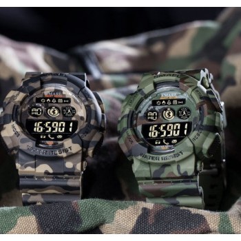 Оригинальные мужские спортивные часы SMAEL 8013 Bluetooth smart watch, наручные спорт часы умные камуфляжные