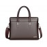 Стильна чоловіча сумка для документів А4 через плече ділова офісна сумка для чоловіка на роботу під документи Коричневий
