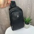 Мужская кожаная бананка черная Bally, сумка барсетк на грудь