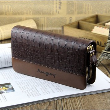 Мужской большой кошелек барсетка клатч Baellery крокодил