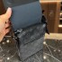 Маленькая мужская сумка планшетка стиль Луи Витон, качественная барсетка на плечо черная люкс качество