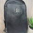 Мужская кожаная бананка черная Bally, сумка барсетк на грудь