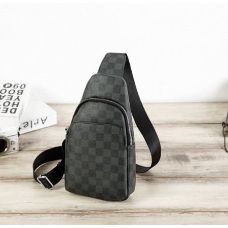 Стильна чоловіча сумка на груди екошкіра, сумка-слінг для чоловіків якісна месенджер крос-боді