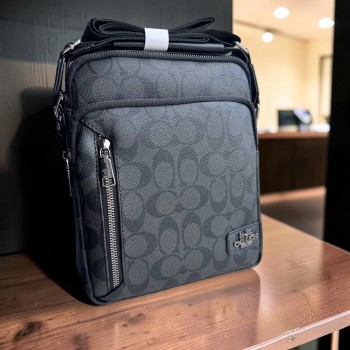 Мужская сумка планшетка на плечо стиль Coach, сумка-планшетка Коач люкс качество
