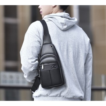 Мужской рюкзак бананка кенгуру на плечо, сумка слинг мужская, бананка-рюкзак