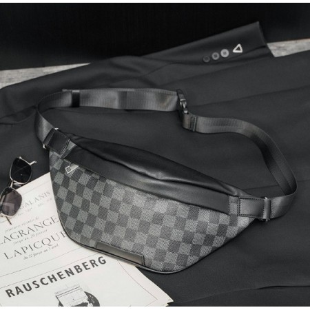 Мужская нагрудная поясная бананка стиль Louis Vuitton мессенджер барсетка слинг через плечо на пояс сумка