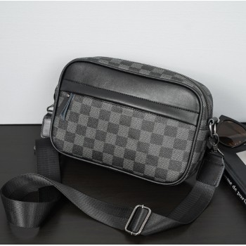 Мужская сумка барсетка повседневная стиль Луи Витон клетка