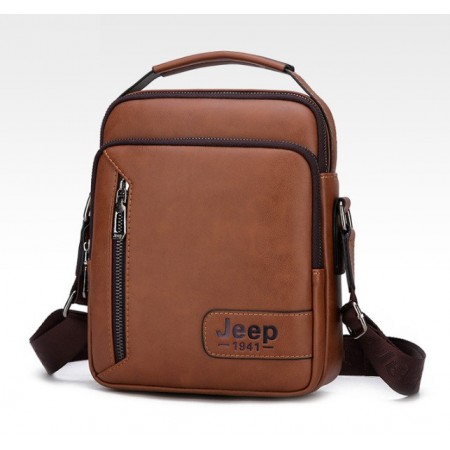 Модна чоловіча сумка-планшет Jeep 1941 повсякденна, барсетка сумка-планшет для чоловіків екошкіра Світло-коричневий