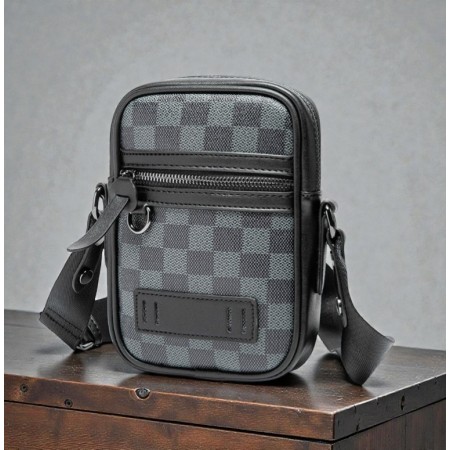 Мужская мини сумка барсетка на плечо, мессенджер для телефона стиль Луи Витон