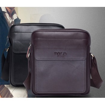 Якісна чоловіча сумка через плече шкіряна барсетка планшетка Поло, Чоловіча сумка-планшет Polo екошкіра