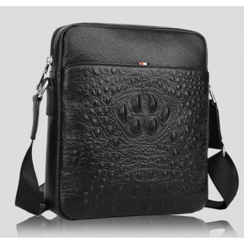 Модна чоловіча сумка-планшетка шкіряна чорна, сумка-планшет із натуральної шкіри барсетка