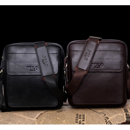 Мужская сумка-планшет Polo эко кожа, качественная мужская сумка через плечо кожаная барсетка планшетка Поло