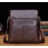Якісна чоловіча сумка планшетка Кенгуру, сумка-планшет на плече для чоловіків Темно-коричневий