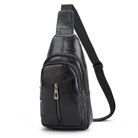 Качественная мужская бананка мессенджер на грудь Jeep эко кожа барсетка сумка для мужчин