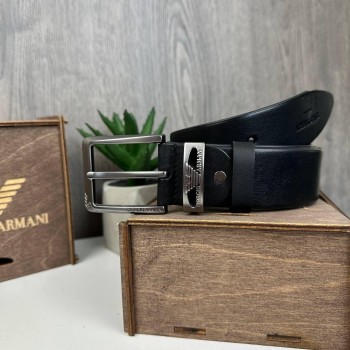 Мужской ремень из натуральной кожи стиль Armani, кожаный ремень в джинсы для мужчин Армани