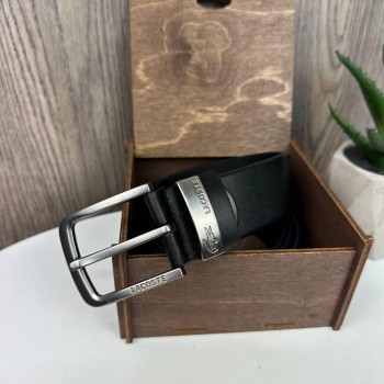 Мужской кожаный ремень стиль Lacoste классика, поясной классический ремень Лакоста