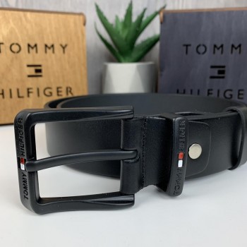 Мужской кожаный ремень Tommy Hilfiger, пояс из натуральной кожи Томми Хилфигер для джинс Мужской кожаный ремень Tommy Hilfiger, пояс из натуральной кожи Томми Хилфигер для джинс