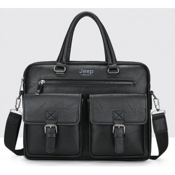 Мужской деловой портфель для документов Jeep формат А4, сумка офисная для работы мужская