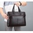 Мужской деловой портфель для документов формат А4, мужская сумка офисная для работы эко кожа кенгуру Коричневый