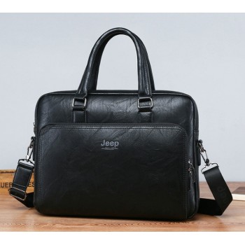 Мужской деловой портфель для документов формат А4, мужская сумка для планшета ноутбука Черный