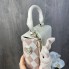 Маленькая детская сумочка с брелком игрушкой, мини сумка для девочек с зайчиком